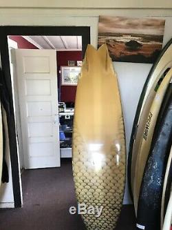 Steve Lis Gold Fish Vintage Twin Fin Surfboard 1984