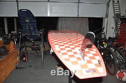 Steve Morgan Surfboard 9'0 Pink Checkered Surfboard