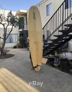 Stewart 9'0 longboard surfboard good shape with fin and leash