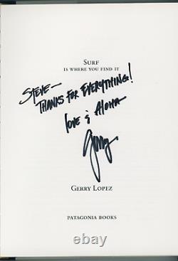Surf Book Surf is Where You Find It by Gerry Lopez signed