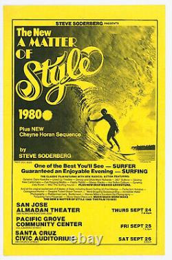 Surf Movie Poster Steve Soderberg-The New Matter of Style- Original