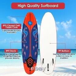 Surfboard 6 Ft Surf Foamie Boards Surfing Beach Ocean Water Sports Kids Adults