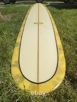 Surfboard Bing Noserider Single fin Longboard, Vintage Style Dewey Weber Floral