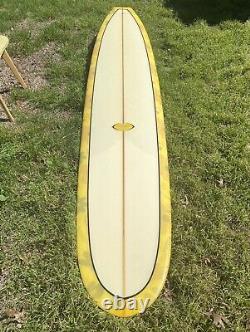 Surfboard Bing Noserider Single fin Longboard, Vintage Style Dewey Weber Floral