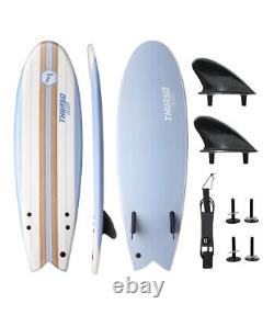 THURSO SURF Lancer 5'10'' Fish Soft Top Surfboard Package Includes Twin Fins