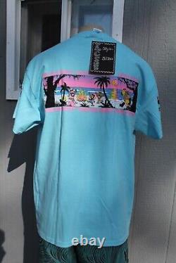 T&C Surfboards Town Country Party OG Vintage 1980's Neon Blue XL Surfing T-Shirt