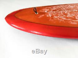 Terry Martin Hobie Surfboard Single Fin MID Length Mini-mal Egg Red 6'-8 Vtg