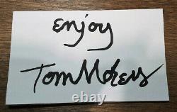 Tom Morey Autographed 3X5 card (BLACK INK) Original Morey Boogie Sticker