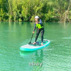 Used 10ft Inflatable SUP Paddle Board Stand Up Surfboard Surfing Paddleboard