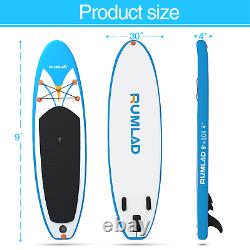 Used 10ft Inflatable SUP Paddle Board Stand Up Surfboard Surfing Paddleboard