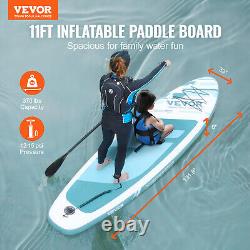 VEVOR Inflatable Stand Up Paddle Board 11' Sup Surf Board with Paddle Accessory