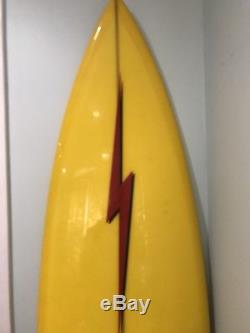 VINTAGE LIGHTNING BOLT SURFBOARD 610 Craig Hollingsworth Shape Great Board Surf