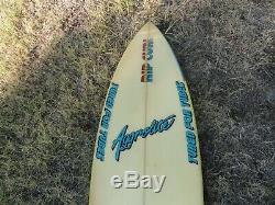 VINTAGE Surfboard DAN VAN ZANTEN RIPCURL MOONLIGHT GLOWING AGGROLITE SURF BOARD