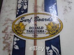 VINTAGE signed DONALD TAKAYAMA LONG BOARD SURFBOARD, 114 INCHES, HAWAIIAN PRO