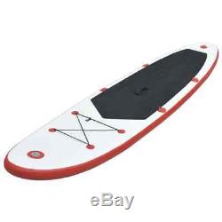 VidaXL Stand Up Paddle Board Set SUP Surfboard Inflatable Surf Red and White