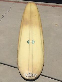 Vintage 10 1966 UFO Noserider by RICK Surfboards with original fin
