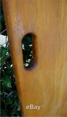 Vintage 1940s Solid Wood Paipo Board-Wooden Surfboard Bellyboard-No Fin withName