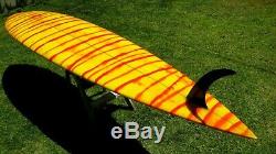 Vintage 1960s era, Rick Surfboards, Barry Kanaiaupuni, Pintail model Colorful