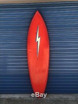 Vintage 1970s Gerry Lopez Lightning Bolt Surfboard