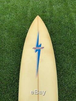 Vintage 1970s Lightning Bolt Surfboard 610