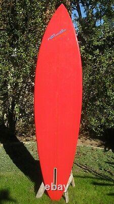 Vintage, 1970s era surfboard by Hanifin surfboard shaped by Peter Schroff 7'-3