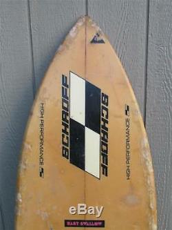 Vintage 1980s Peter Schroff Baby Swallow Surfboard 5'6 Tri Fin Thruster Surf