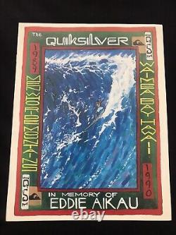 Vintage 1989 The Quiksilver In Memory Of Eddie Aikau Program Waimea Bay Hawaii