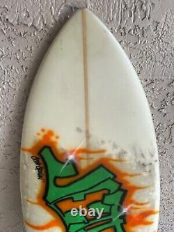 Vintage 4ft Craig Cronin Signed Personalized Surfboard for Florida Waves No Fins