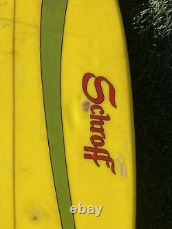 Vintage 61 Schroff Twin Fin Surfboard Retro vintage surf