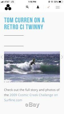 Vintage Al Merrick Twin Fin Surfboard 1980s Rare Tom Curren