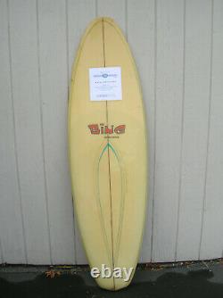 Vintage Bing glass slipper surfboard surfing surfer longboard fin guidence 1970