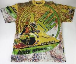 Vintage Body Glove All Over Print Shirt Men's One Size Water Waver Sports