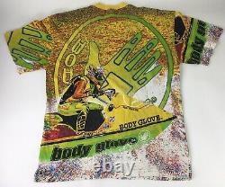 Vintage Body Glove All Over Print Shirt Men's One Size Water Waver Sports