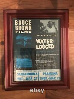 Vintage Bruce Brown Water Logged Surf Theater Bill Movie Poster 1962 SURFER