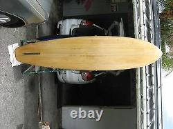 Vintage Custom Mike Diffenderfer Chambered Balsa Wood Surfboard 8'5