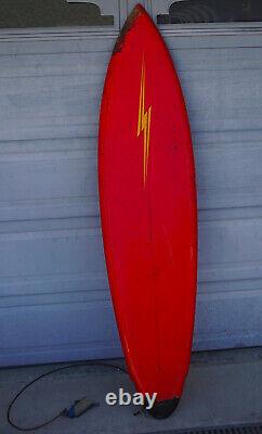 Vintage Gerry Lopez Signed Original Lightning Bolt 80 Surfboard Terry Martin TM