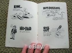 Vintage Greg Noll cartoon history surfing surfboard Rick Griffin book signed mag