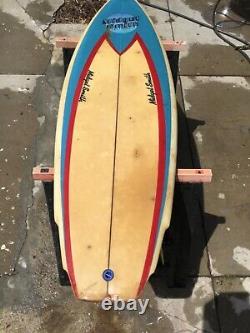 Vintage MIDGET SMITH Surfboard Twin Fin 5ft 5