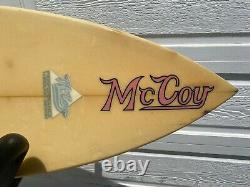 Vintage McCoy Surfboard 1980's Shaped by Greg Pautsch 5'8 Lazer Zap Thruster