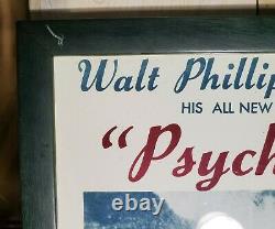 Vintage PSYCHE OUT Walt Phillips Surf Film Santa Monica Framed Poster Flyer