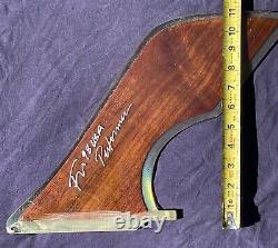 Vintage Performer hatchet style Surfboard fin wood and fiberglass 1998