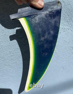 Vintage Rainbow Colors Surfboard Fin 3 Color Rare 1970s (THIS IS THE ONE)