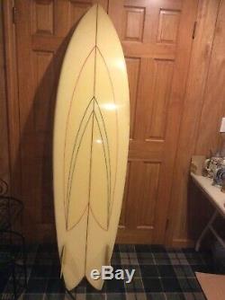 Vintage Rise Surfboard. 1978 Fish Shaped By Tom Eadon New Jersey