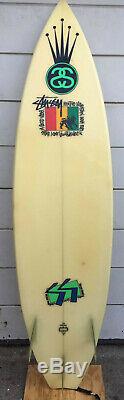 Vintage STUSSY Surfboard Tri Fin 6'6 Short Board 1980s 1990s