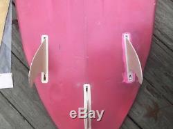 Vintage Schroff Surfboard Channel Bottom Baby Swallow Star Fin System