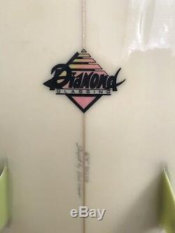 Vintage Surfboard 64 Hot Buttered Tri Fin Shaped By Hank Warner