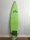 Vintage Surfboard 66 Rusty, Glassed-in Fins, 1980s, Lime Green