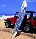 Vintage Surfboard Ocean Beach Surfing Slick Hdpe High Speed Bottom Design White