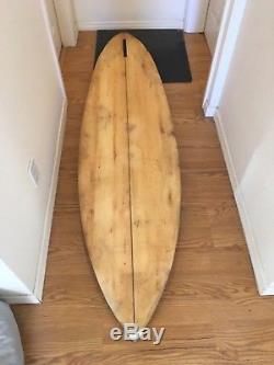 Vintage Surfboard Shawn Tomson 1977/1978 single fin Rare wood veneer