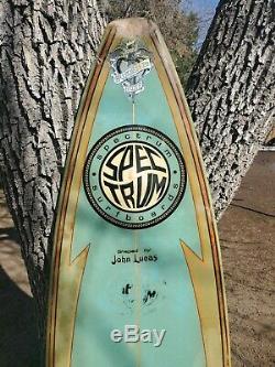 Vintage Surfboard Spectrum Shaped By John Lucas 5'8 Triple Fin Clark Foam